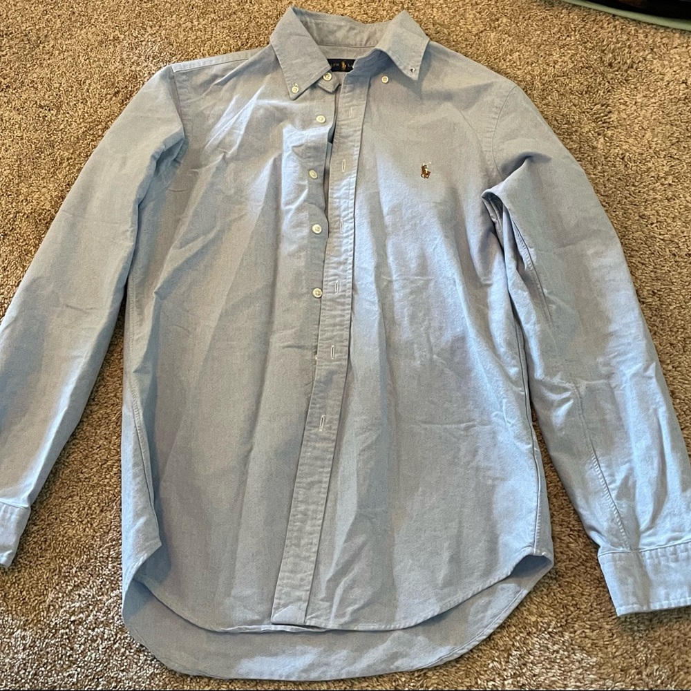 Polo long sleeve chambray button down